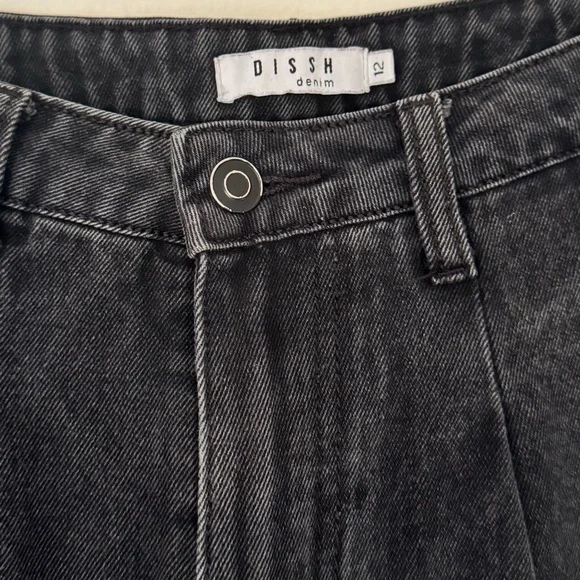 Black High Waist Barrel Jeans by Dissh - Picture 3 of 4